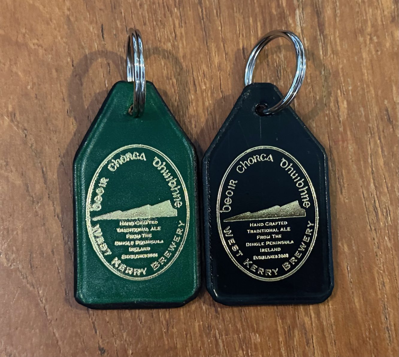 black and green keychains